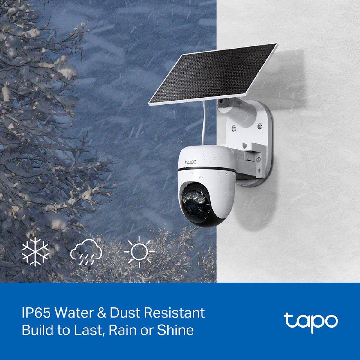 TP-LINK smart ηλιακή κάμερα Tapo C610 KIT, 2K/3MP, WiFi, PTZ, SD, IP65, EU/1.0