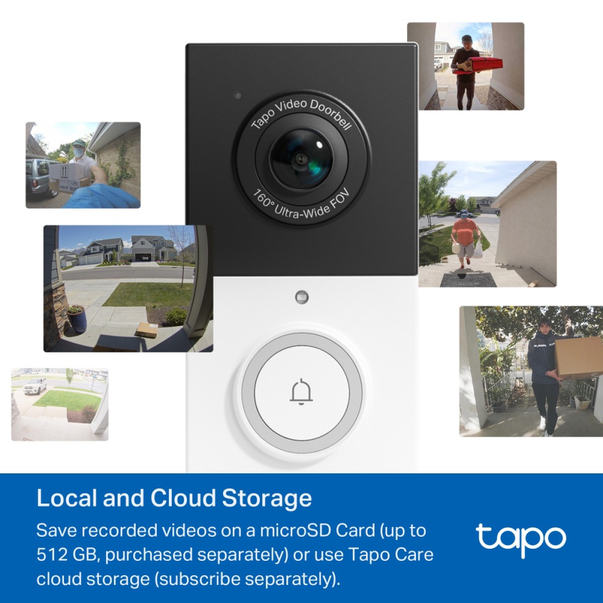 TP-LINK smart κουδούνι με κάμερα Tapo D210, 2K/3MP, WiFi, 6400mAh, IP65, V2.0