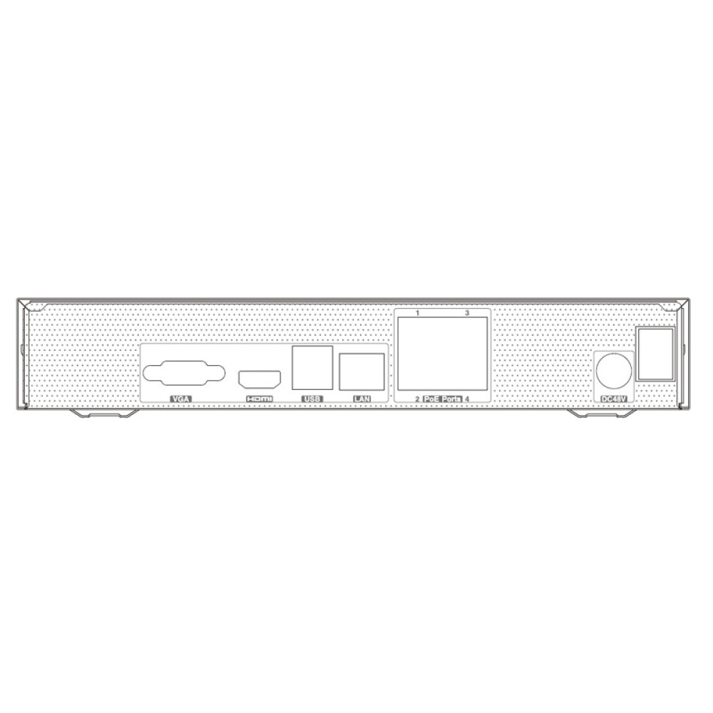 TVT NVR καταγραφικό TD-3104B1-4P, H.265, 4 κανάλια PoE