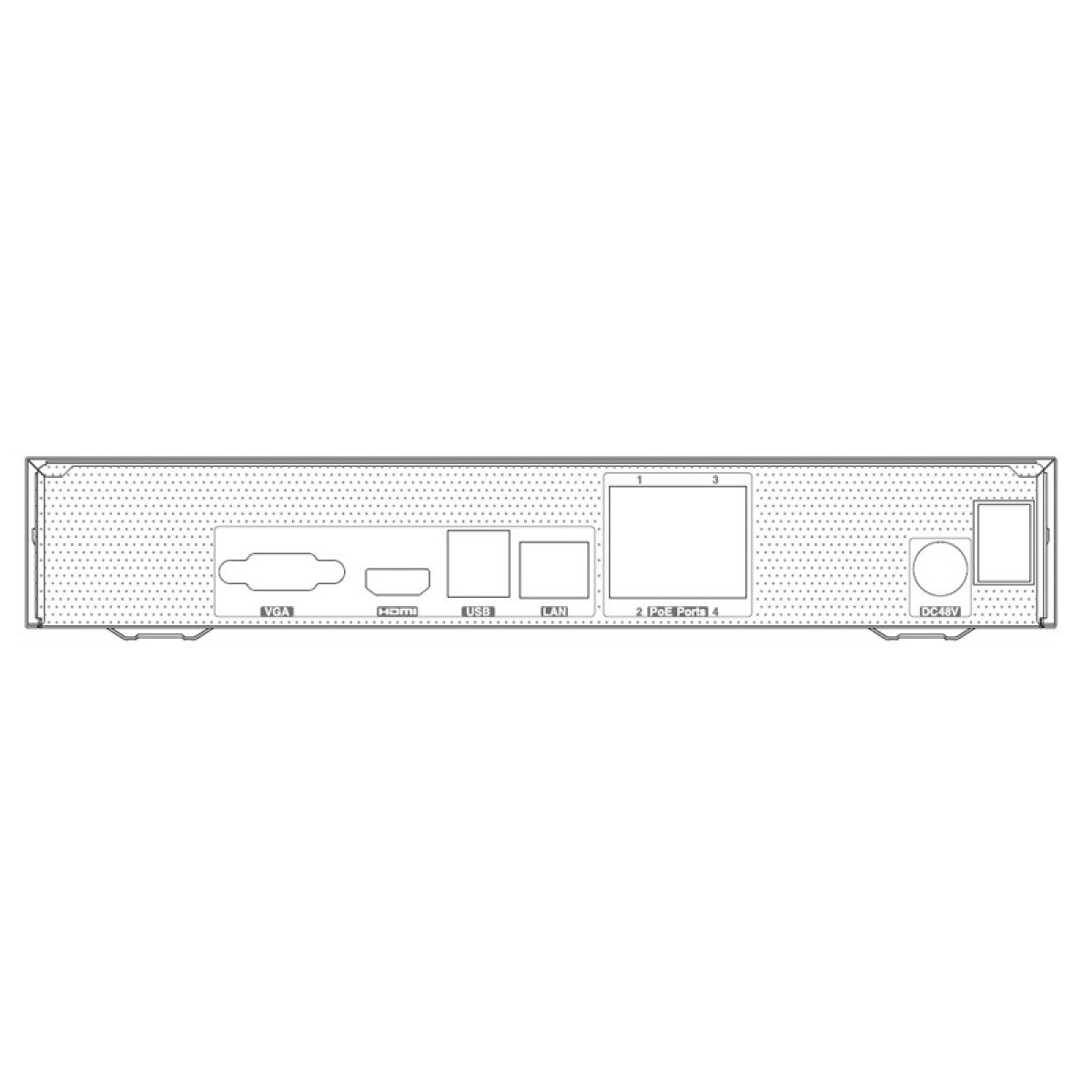 TVT NVR καταγραφικό TD-3104B1-4P, H.265, 4 κανάλια PoE
