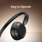 USAMS headphones SR01, ασύρματα, ANC, Φ40mm, 350mAh, μαύρα