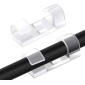 POWERTECH οργανωτής καλωδίων TIES-031, 3.3x1.3x1.2cm, διαφανές, 12τμχ