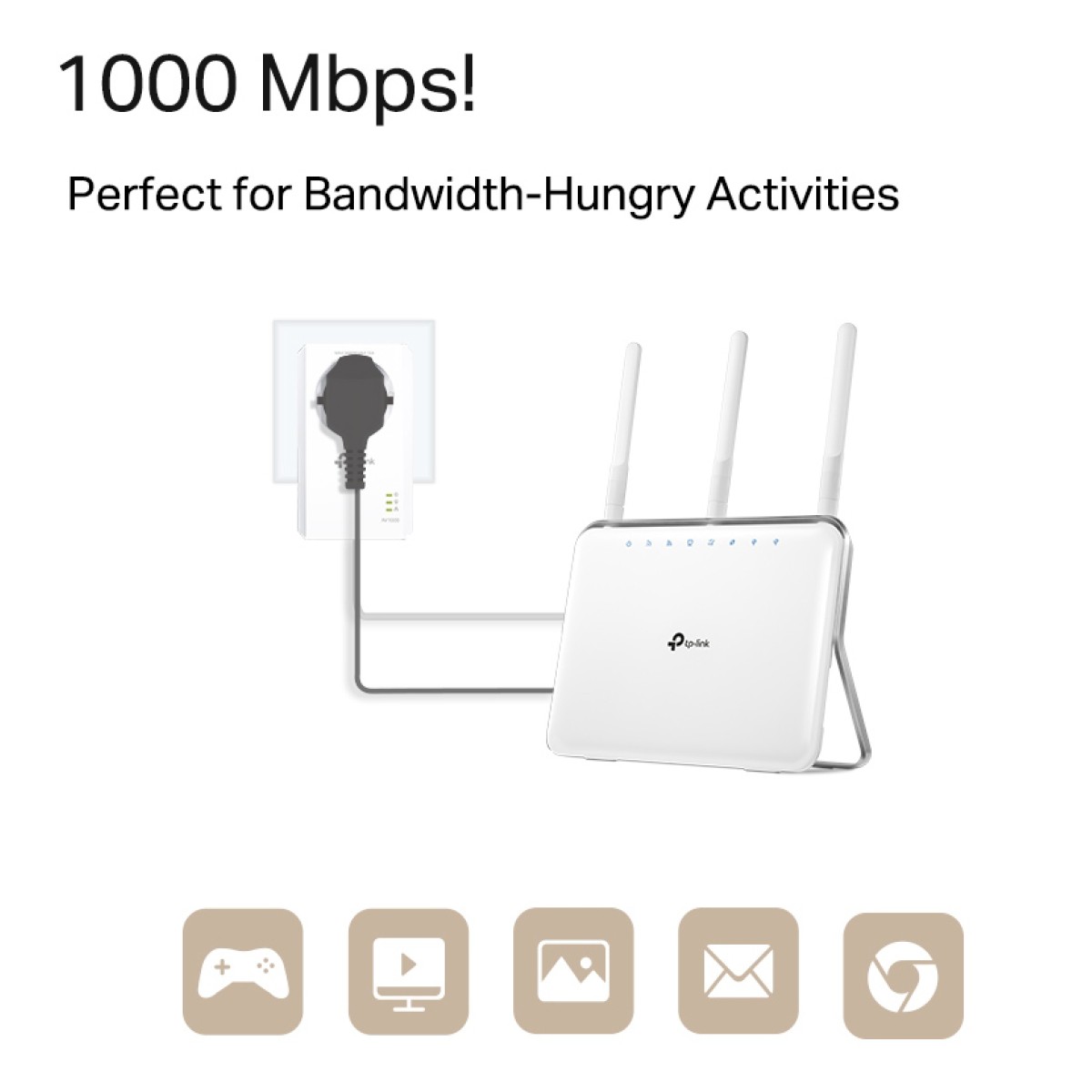 TP-LINK Powerline TL-PA7017P, Passthrough, AV1000 Gigabit, Ver. 4.0