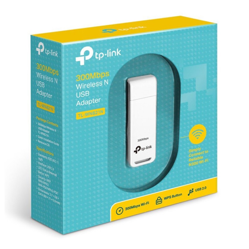 TP-LINK ασύρματος USB αντάπτορας δικτύου TL-WN821N, 300Mbps, Ver. 6.0