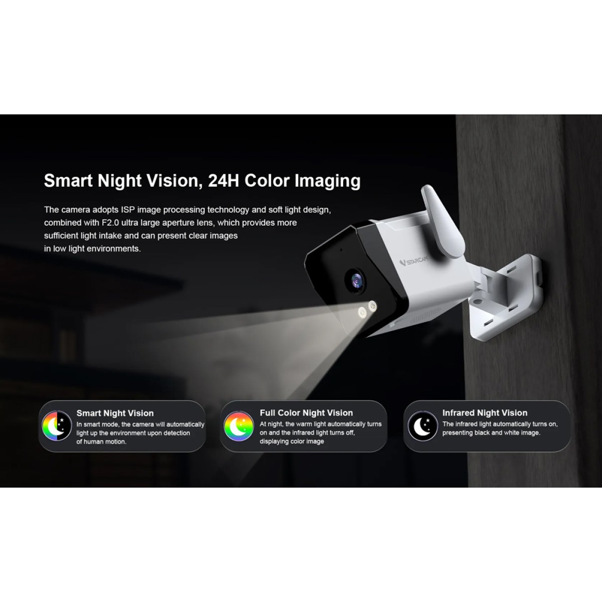 VSTARCAM smart κάμερα TS3, 3MP, WiFi, SD, IP66