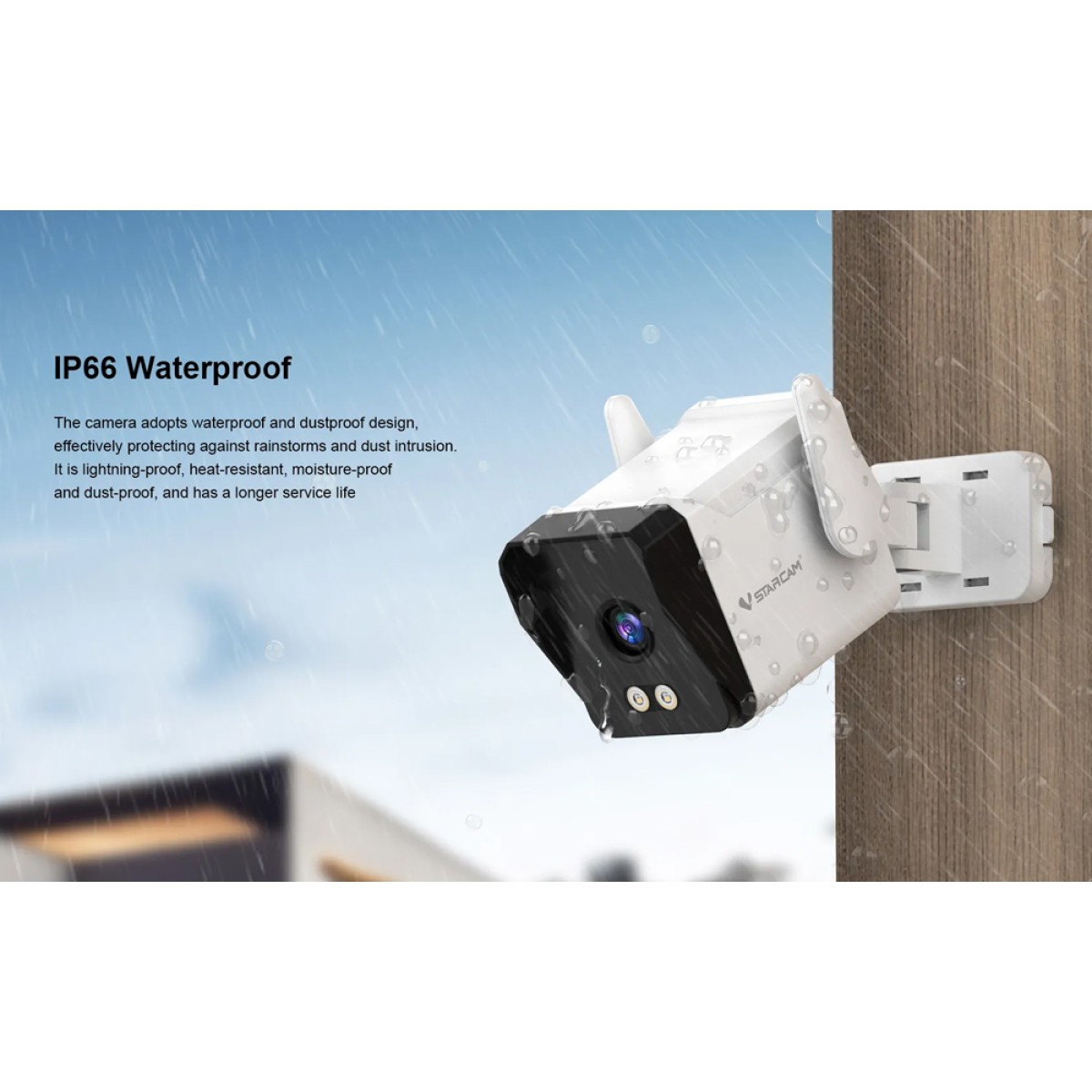 VSTARCAM smart κάμερα TS3, 3MP, WiFi, SD, IP66