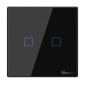 SONOFF smart διακόπτης ΤΧ-T3EU2C, αφής, Wi-Fi, διπλός, μαύρος
