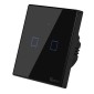 SONOFF smart διακόπτης ΤΧ-T3EU2C, αφής, Wi-Fi, διπλός, μαύρος