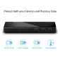 TP-LINK USB hub UH700, 7x θυρών, 5Gbps, 5V/1.5A, USB σύνδεση, μαύρο