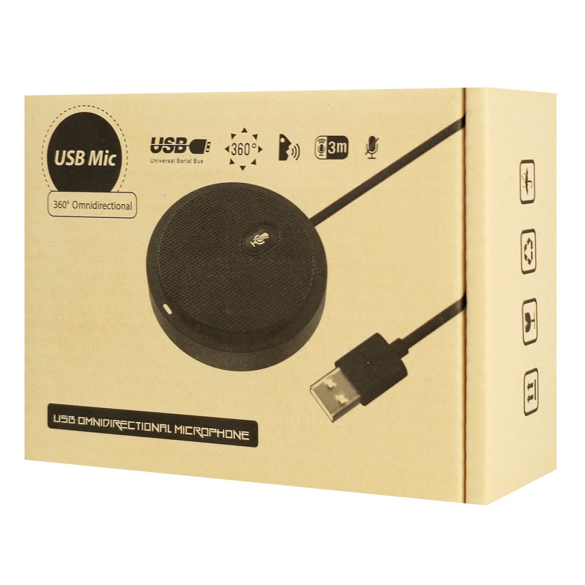 CMTECK επιτραπέζιο μικρόφωνο UM02, omnidirectional, USB, μαύρο