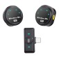 UPTECH ασύρματα μικρόφωνα UPWS-08 με θήκη φόρτισης, USB-C, 2.4GHz, μαύρο