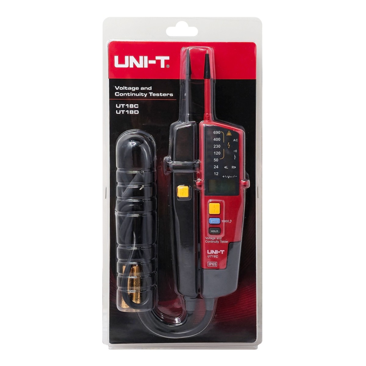 UNI-T μετρητής τάσης AC/DC UT18C, 12V έως 690V, IP65