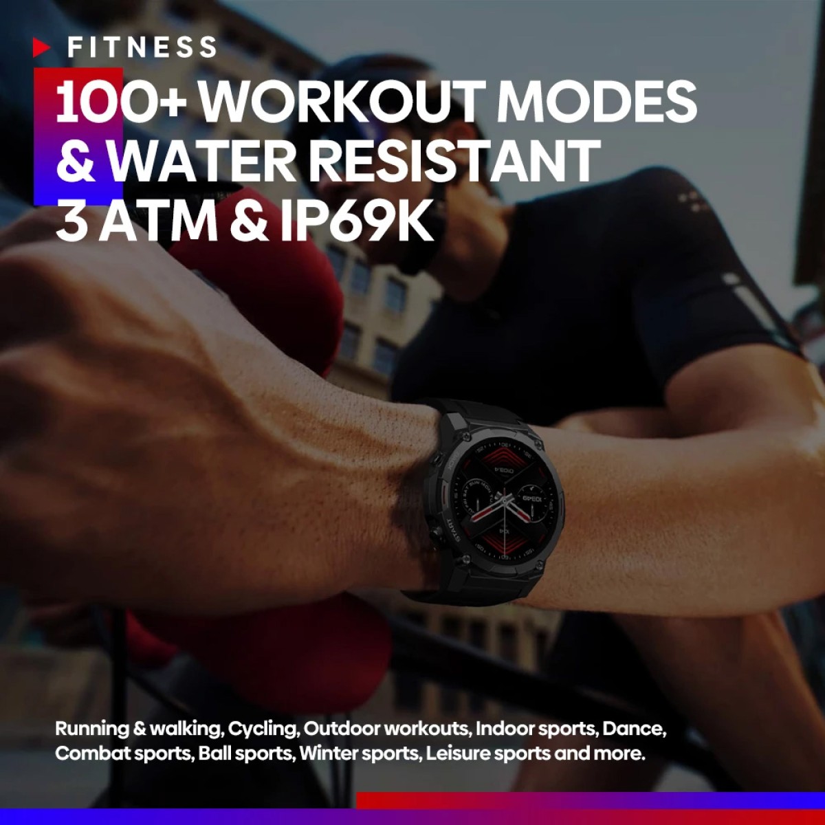 ZEBLAZE smartwatch Vibe 7 Pro, heart rate, 1.43" AMOLED, 3 ATM, ασημί