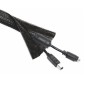 BRATECK πλέγμα καλωδίων τύπου Flex Wrap VS-85, 100x8.5cm, μαύρο