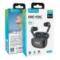 CELEBRAT earphones με θήκη φόρτισης W72, True Wireless, 10mm, 33/380mAh, ANC & ENC, μαύρα