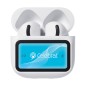 CELEBRAT earphones με θήκη φόρτισης W76, True Wireless, 13mm, 25/300mAh, λευκά