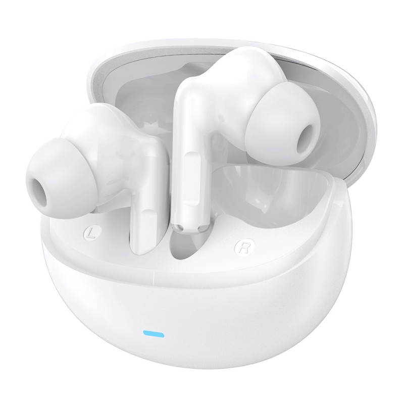 CELEBRAT earphones με θήκη φόρτισης W80, True Wireless, 13mm, 30/230mAh, λευκά