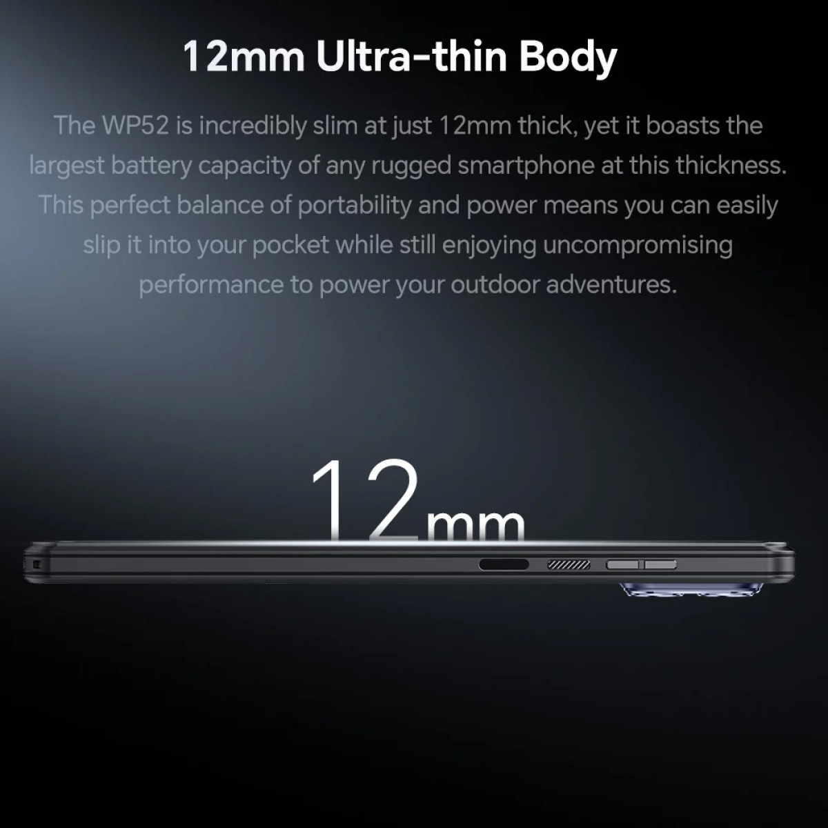 OUKITEL smartphone WP52, 6.6", 4/256GB, 5G, 6500mAh, IP68/IP69K, μαύρο