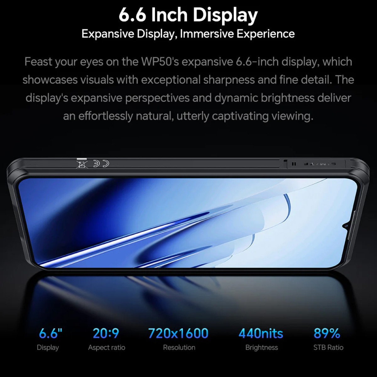 OUKITEL smartphone WP52, 6.6", 4/256GB, 5G, 6500mAh, IP68/IP69K, μαύρο