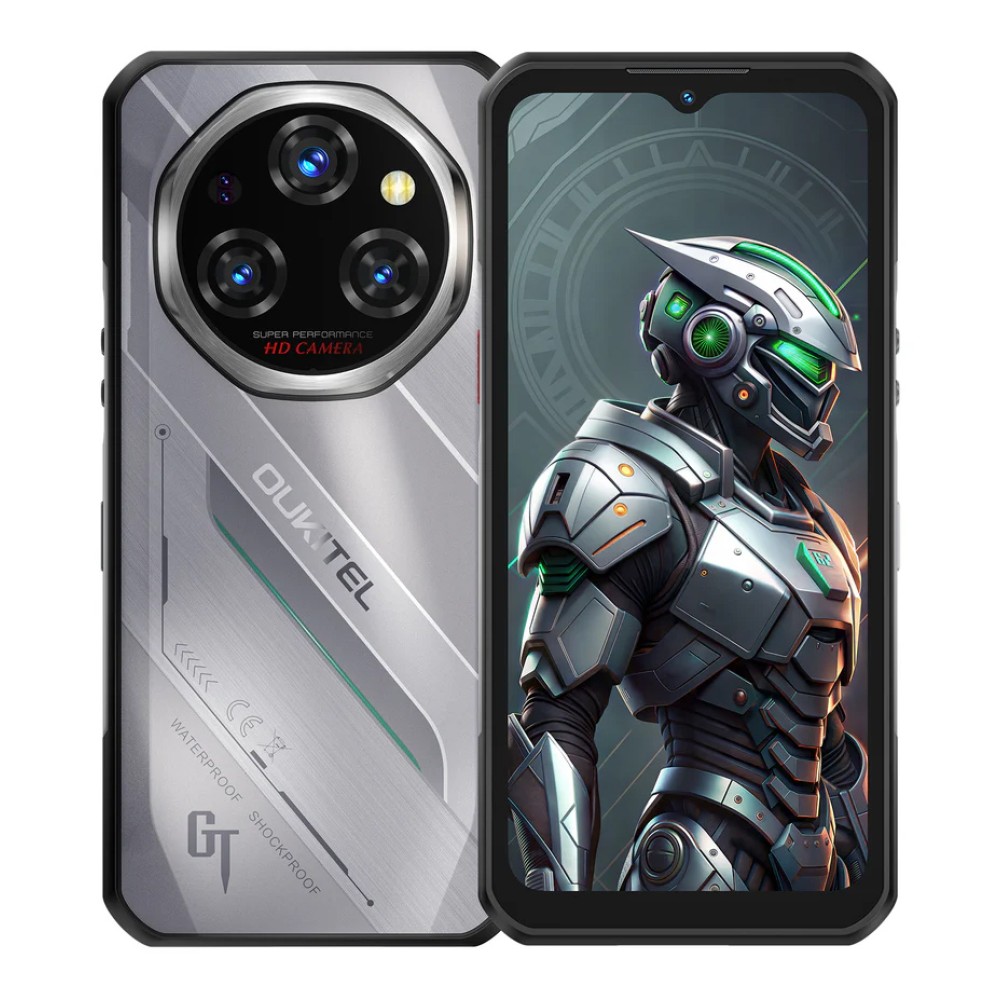 OUKITEL smartphone WP62, 6.6", 12/512GB, 5G, 11000mAh, IP68/IP69K/MIL-STD-810H, ασημί