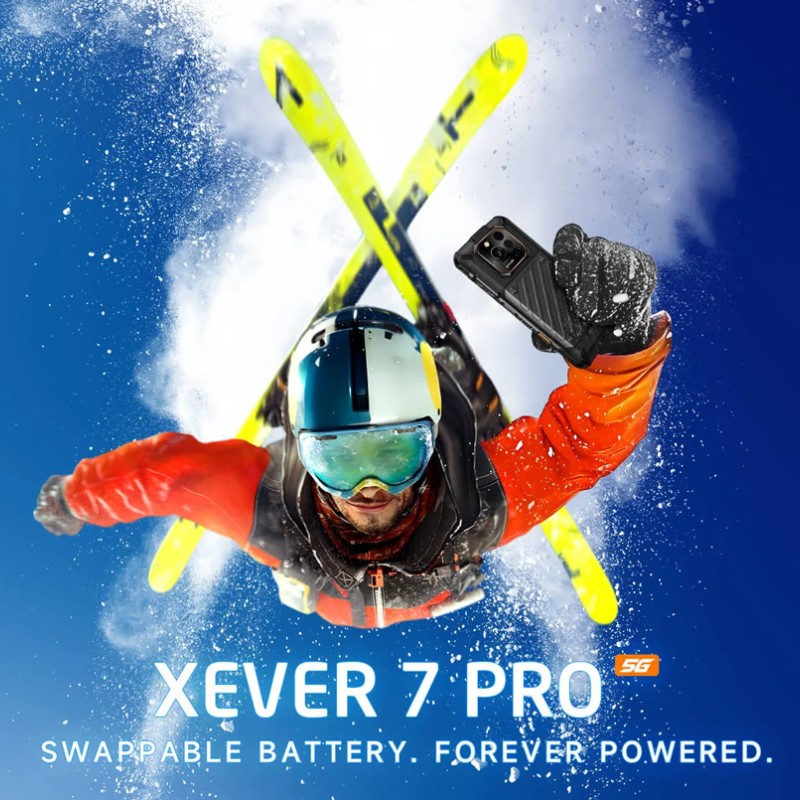 RUGONE smartphone Xever 7 Pro με θερμική εικόνα, 6.67", 12/512GB, 5G, 5550mAh, IP68/IP69K/MIL-STD-810H, μαύρο