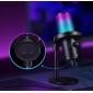 CMTECK επιτραπέζιο μικρόφωνο XM560, καρδιοειδές, USB/USB-C, RGB LED, μαύρο