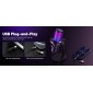 CMTECK επιτραπέζιο μικρόφωνο XM560, καρδιοειδές, USB/USB-C, RGB LED, μαύρο