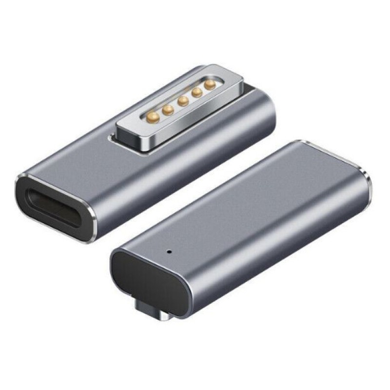 POWERTECH αντάπτορας τροφοδοσίας laptop YX-MS2, USB-C σε Magsafe 2, ασημί