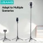 USAMS φωτιστικό δαχτυλίδι LED ZB323 με τρίποδο & βάση smartphone, μαύρο