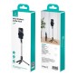 USAMS selfie stick ZB324 με τρίποδο, έως 110cm, Bluetooth, μαύρο