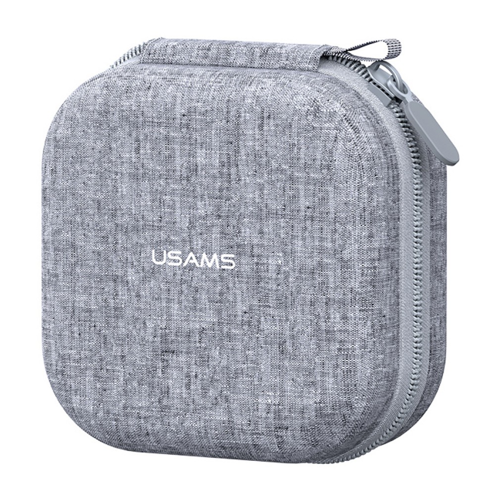USAMS θήκη οργάνωσης ακουστικών Bluetooth ZB351, 9.5x9.5x5cm, γκρι