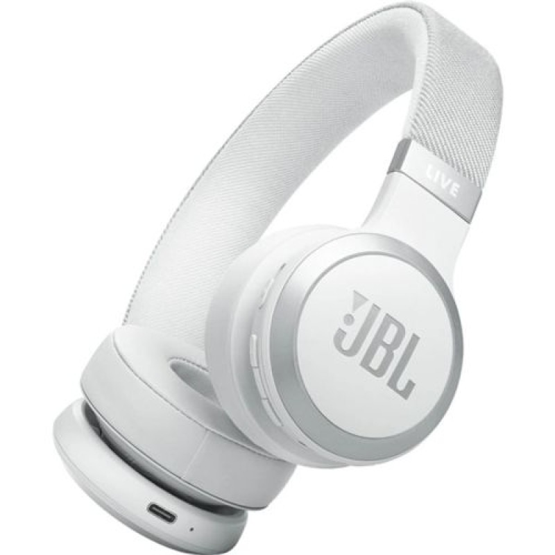 JBL Live 670NC Bluetooth Wireless On-Ear ακουστικά Λευκό EU
