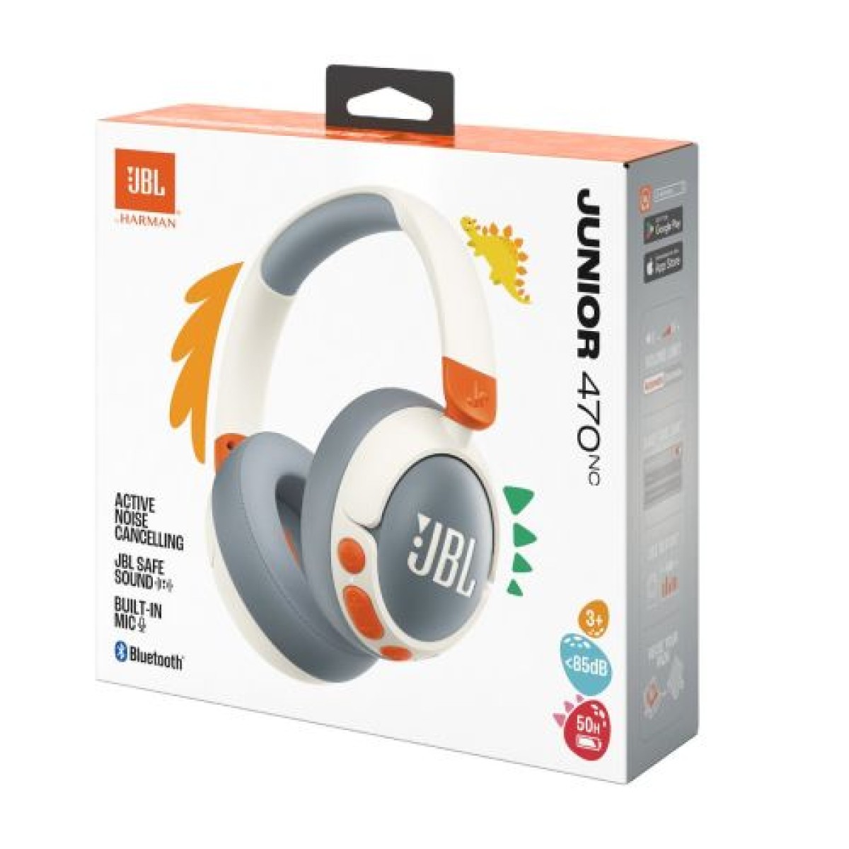 JBL JR470NC Bluetooth ασύρματα ακουστικά στο αυτί για παιδιά White EU
