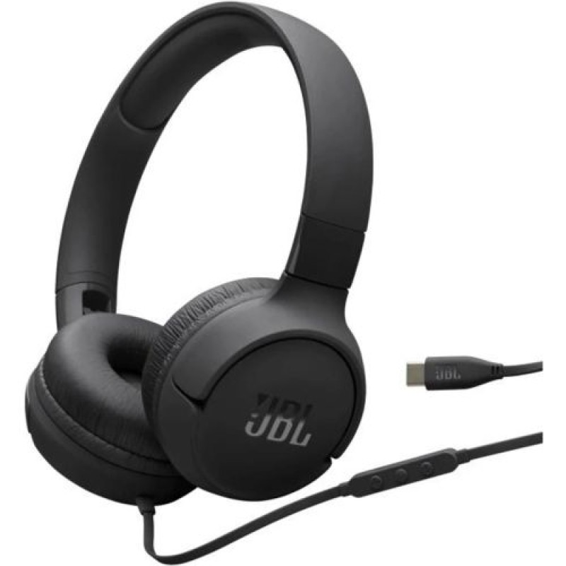 JBL Tune 520C Ενσύρματα (USB-C) On-Ear Ακουστικά Μαύρα EU