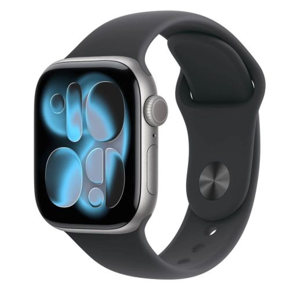 Apple Watch Series 11 (2025) Θήκη GPS 42mm Space Grey Alu, Black Sport Band S/M EU MEQW4 - ONLY BOX DAMAGE