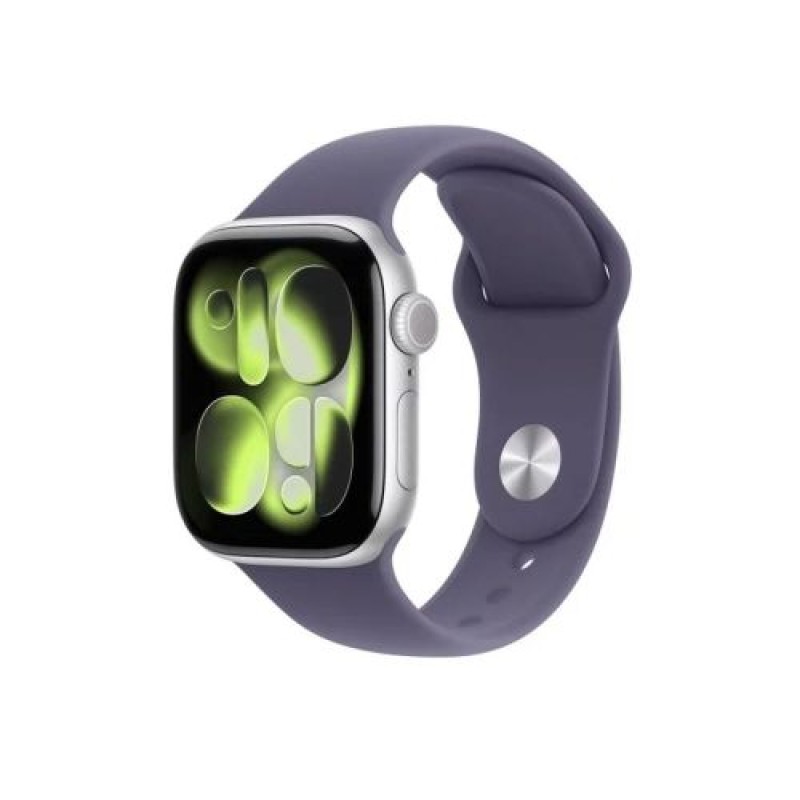 Apple Watch Series 11 (2025) GPS 42mm Ασημένια θήκη Alu, Purple Fog Sport Band S/M EU MEU64 - ONLY BOX DAMAGE