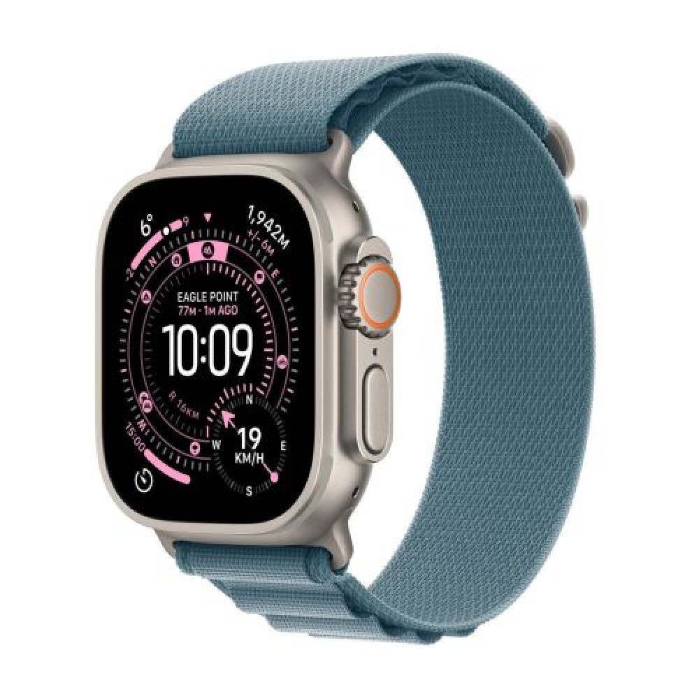 Apple Watch Ultra 3 (2025) GPS + Cellular 5G 49mm θήκη από φυσικό τιτάνιο με ελαφρύ λουρί Alpine Trail Loop Large EU MEWP4