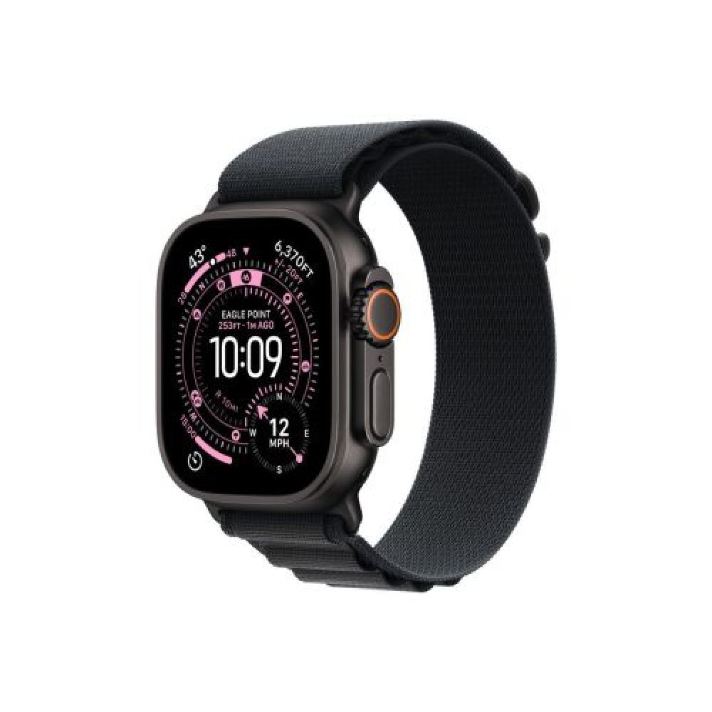 Apple Watch Ultra 3 (2025) GPS + Cellular 5G 49mm Μαύρη θήκη τιτανίου με μαύρο Alpine Loop Medium EU MF0V4