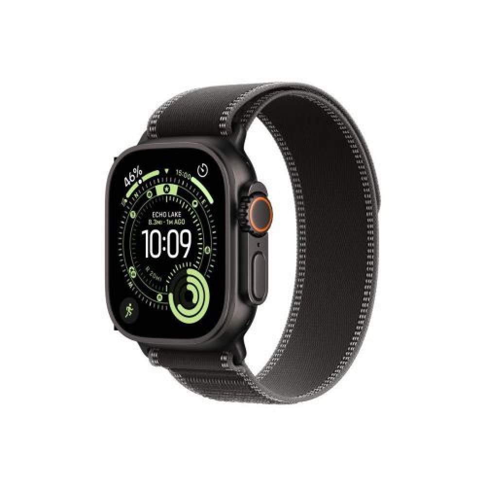 Apple Watch Ultra 3 (2025) GPS + Cellular 5G 49mm Μαύρη θήκη τιτανίου με Black/Charcoal Trail Loop S/M EU MF1D4