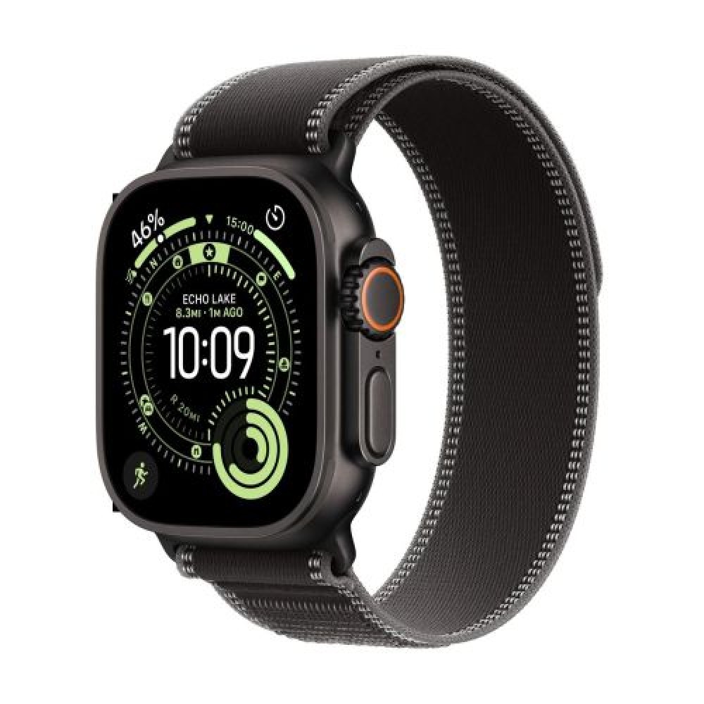 Apple Watch Ultra 3 (2025) GPS + Cellular 5G 49mm Μαύρη θήκη τιτανίου με Charcoal Trail Loop M/L EU MF1H4