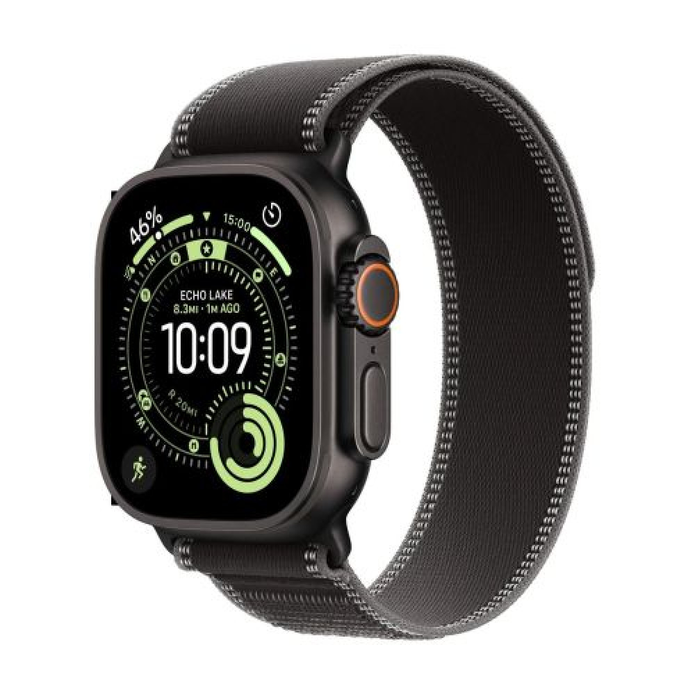 Apple Watch Ultra 3 (2025) GPS + Cellular 5G 49mm Μαύρη θήκη τιτανίου με Charcoal Trail Loop M/L EU MF1H4