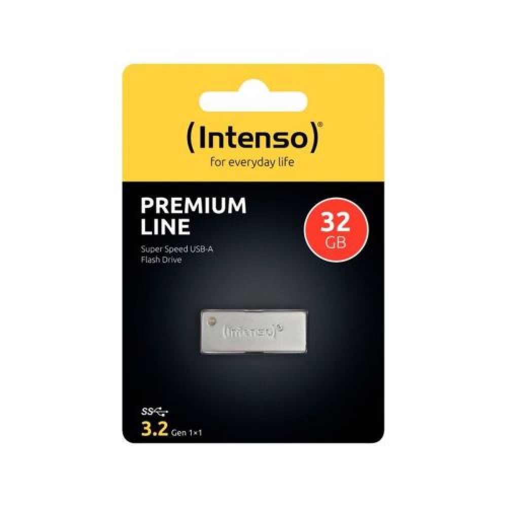 Intenso Pendrive 128 GB Premium Line USB 3.2, Μαύρο EU (3534491)