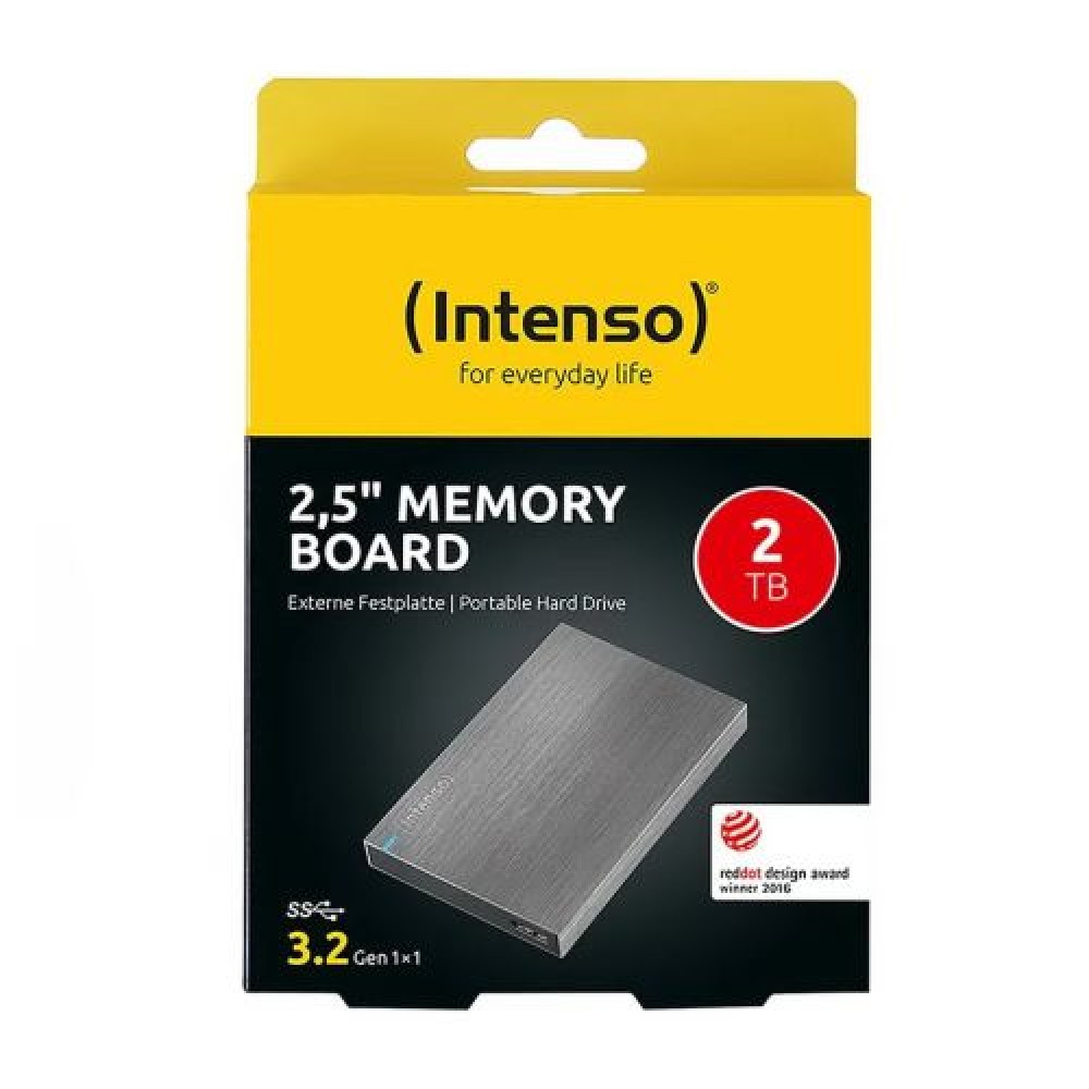 Intenso HDD Εξωτερικός 2,5" 2TB USB 3.2, Αλουμίνιο EU (6028680)