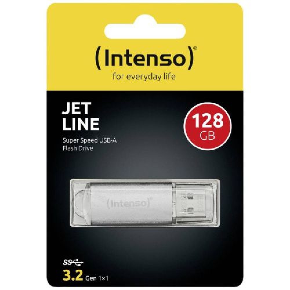 Intenso Pendrive 128GB Jet Line USB 3.2, Ασημί EU (3541491)