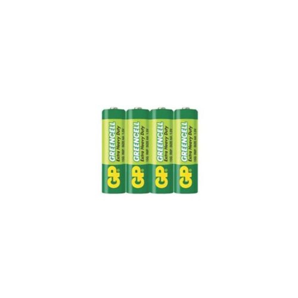 Μπαταρία GP (AA) GREENCELL Zink carbon R6/AA 15G-S4 (4 μπαταρίες / συρρίκνωση) 1,5V