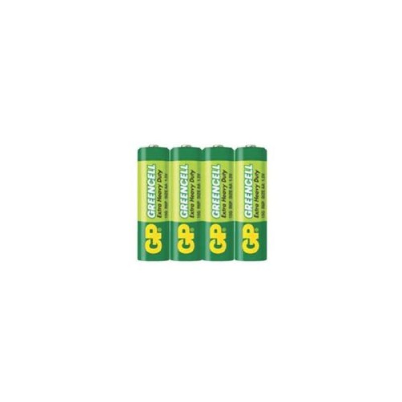 Μπαταρία GP (AA) GREENCELL Zink carbon R6/AA 15G-S4 (4 μπαταρίες / συρρίκνωση) 1,5V