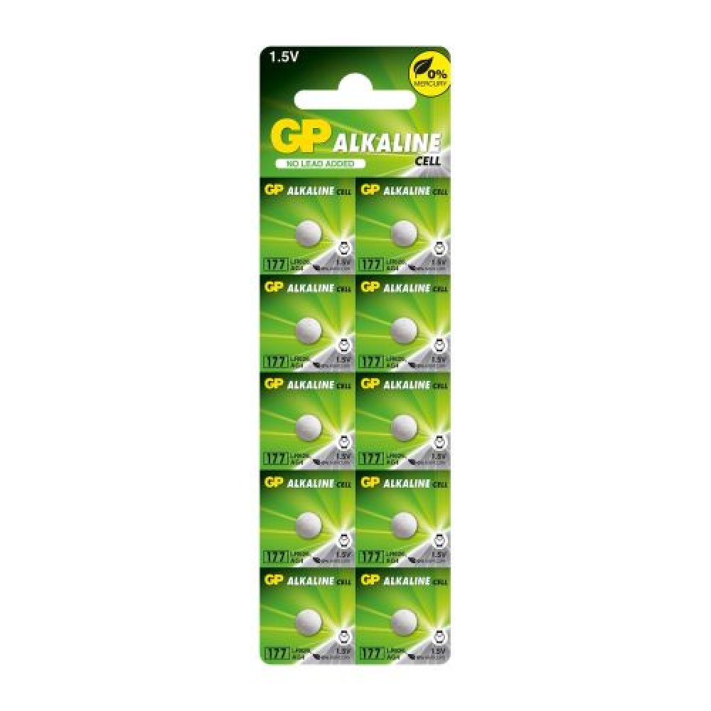 GP Battery (LR626) Alkaline Button GP177/ LR-626 (1 τεμ.) 1,55V