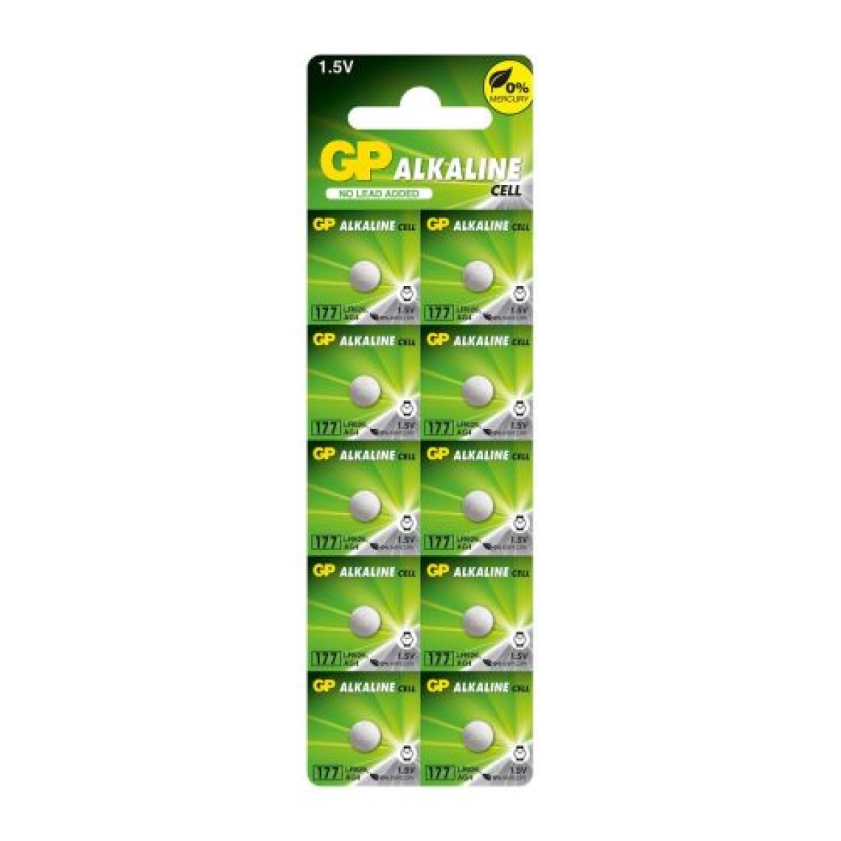 GP Battery (LR626) Alkaline Button GP177/ LR-626 (1 τεμ.) 1,55V