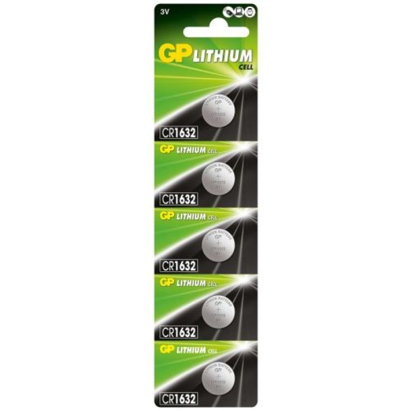 GP Battery (CR1632) Κέρμα λιθίου, CR1632-7U5 (5 μπαταρίες / blister) 3V