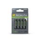 GP Battery (AA) Επαναφορτιζόμενη RECYKO Pro Fast Flash, NIMH R03, (4 μπαταρίες / blister), 2000mAh